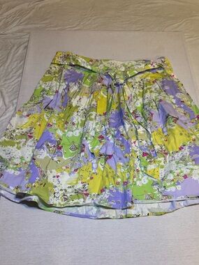 AND Lavender, Lime & Yellow Floral Circle Skirt
